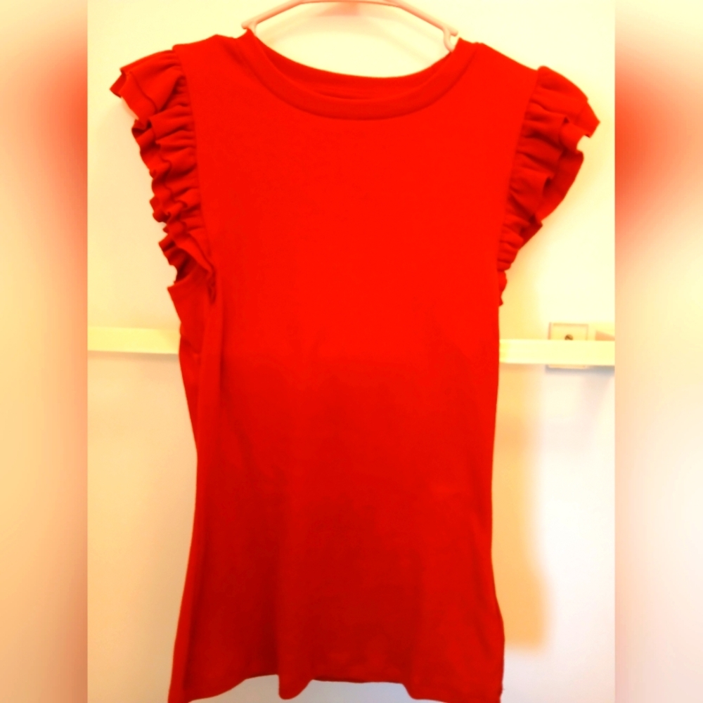 GAP Vibrant Red Ribbed Top